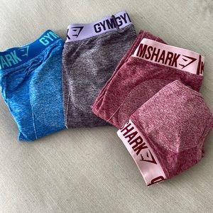 GYMSHARK FLEX LEGGINGS: 3 LEGGINGS + 1 MATCHING SPORTS BRA (BUNDLE)